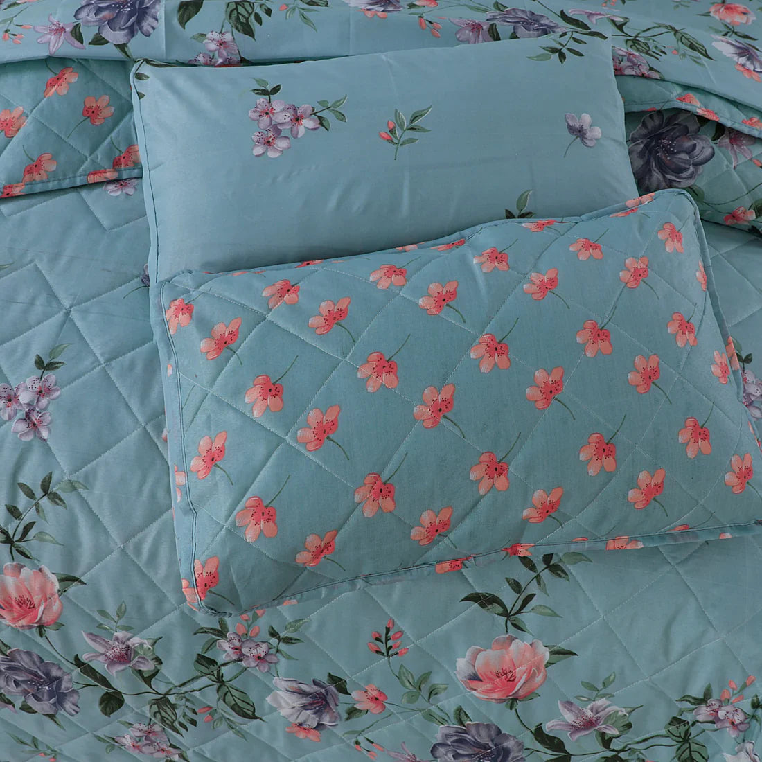 PREMIUM SUMMER KING SIZE COMFORTER SET - 7-PIECE