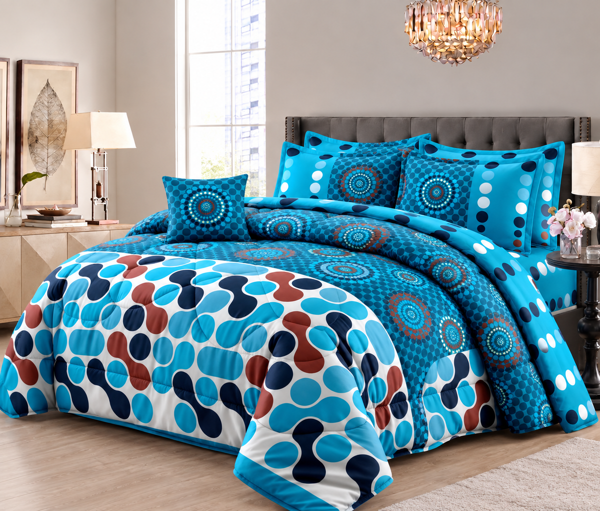7 pc Winter Razai Set (Heavy Filling)