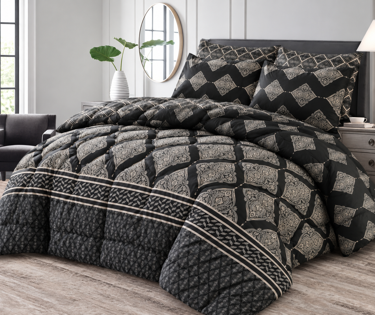 7 pc Winter Razai Set (Heavy Filling)