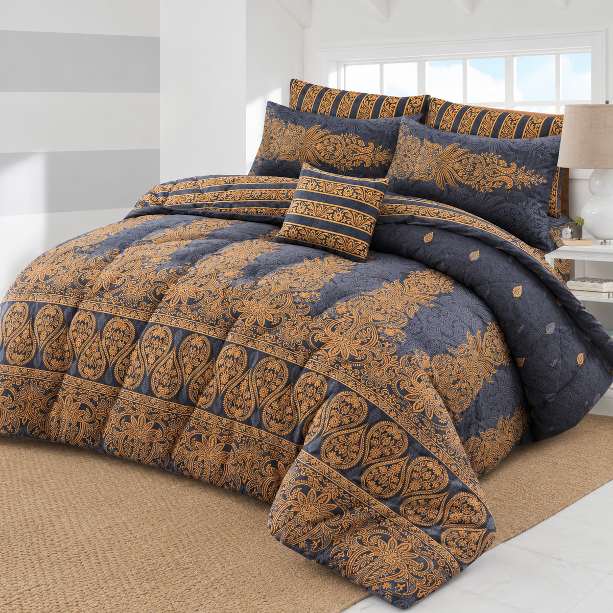 7 pc Winter Razai Set (Heavy Filling)