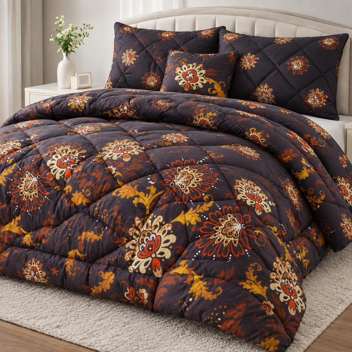 7 pc Winter Razai Set (Heavy Filling)