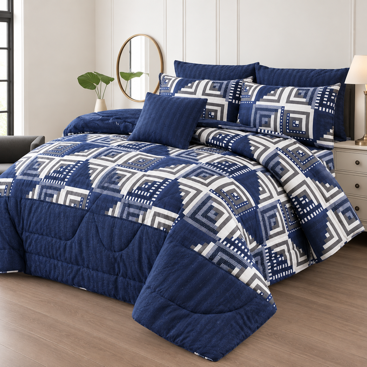 7 pc Winter Razai Set (Heavy Filling)
