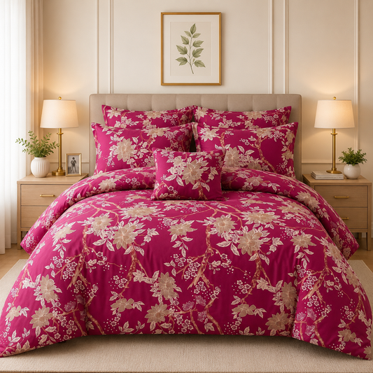 Premium Summer King Size Comforter Set - 7-Piece