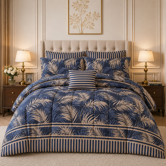 Premium Summer King Size Comforter Set - 7-Piece