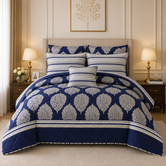Premium Summer King Size Comforter Set - 7-Piece