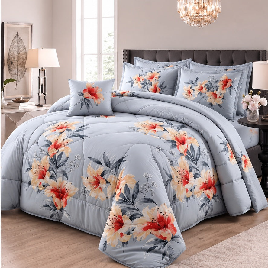 7 pc Winter Razai Set (Heavy Filling)