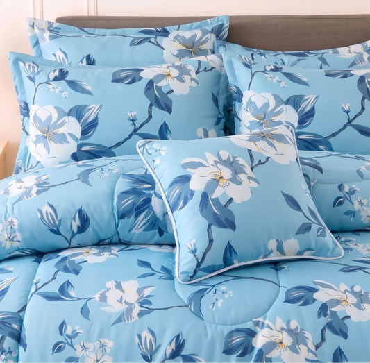 Premium Summer King Size Comforter Set - 7-Piece