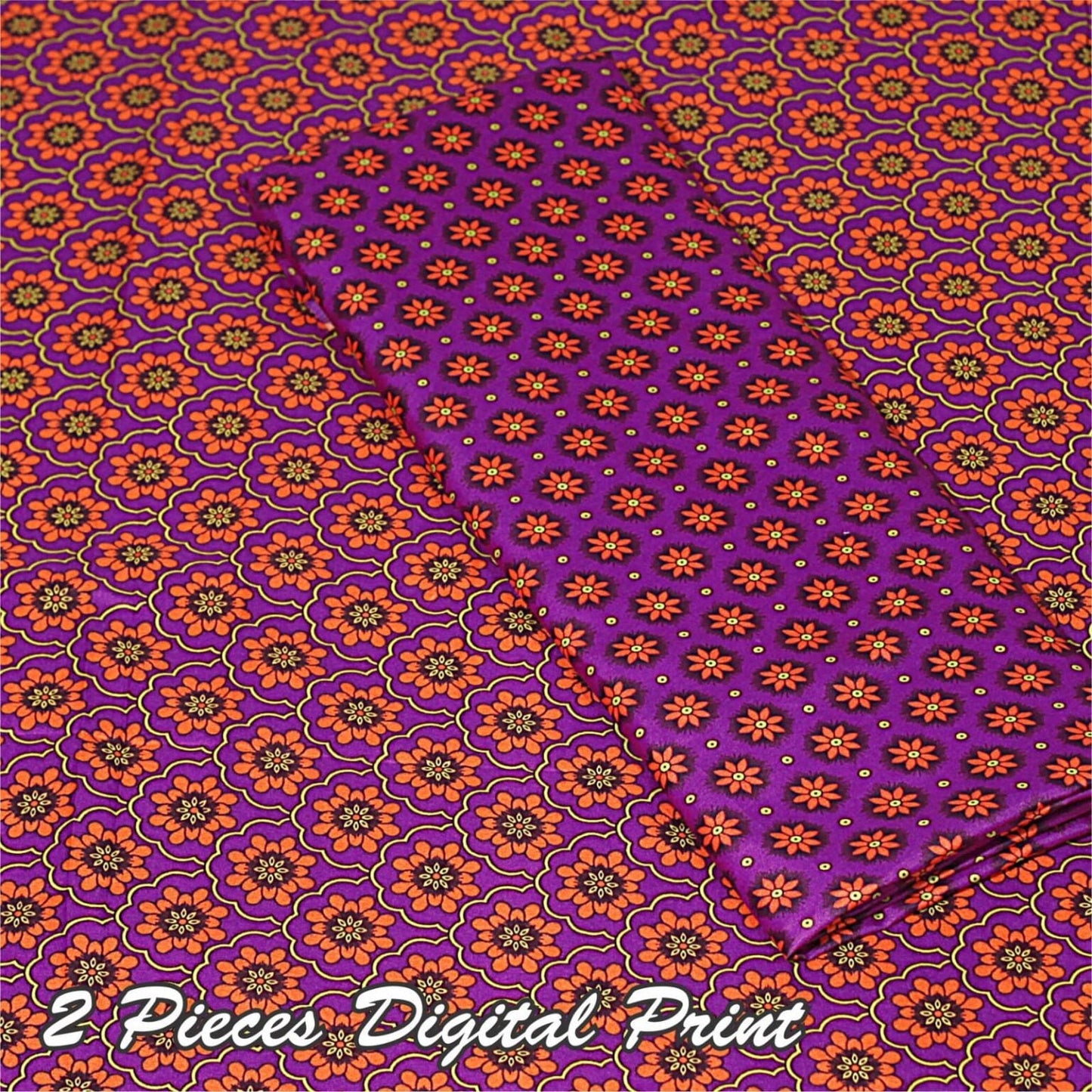 2 Piece – Cotton Digital Print Suit ( Design A1)