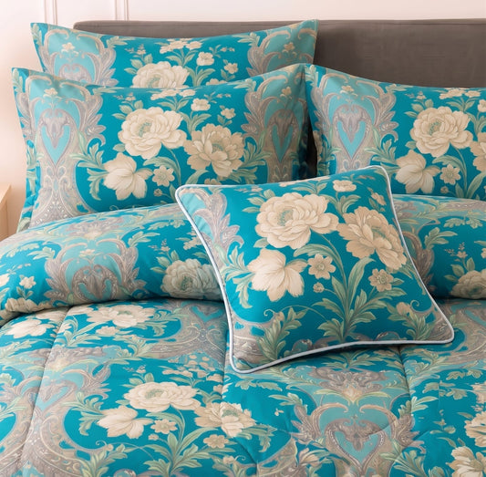 Premium Summer King Size Comforter Set - 7-Piece