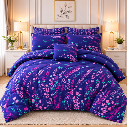 Premium Summer King Size Comforter Set - 7-Piece