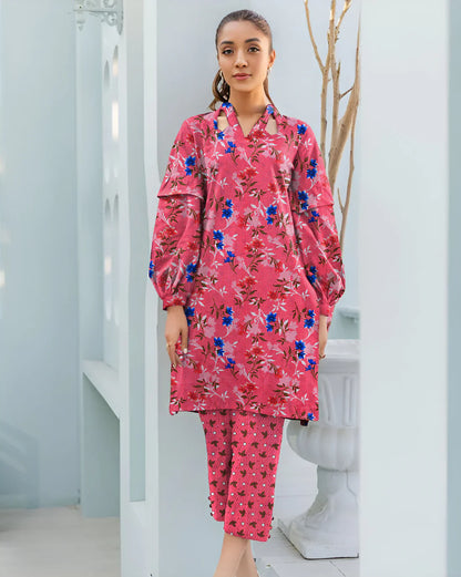 2 Piece – Cotton Digital Print Suit ( Design A-23)