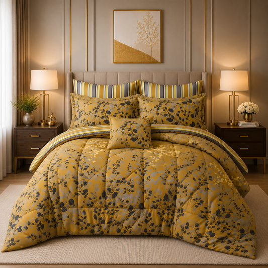 Premium Summer King Size Comforter Set - 7-Piece