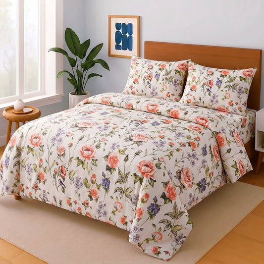 3 Pcs Cotton Bed Sheet  Set1