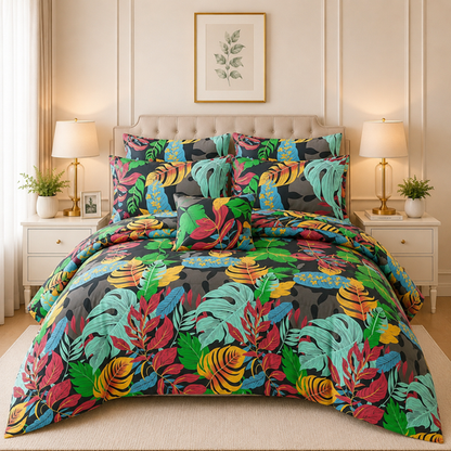 Premium Summer King Size Comforter Set - 7-Piece