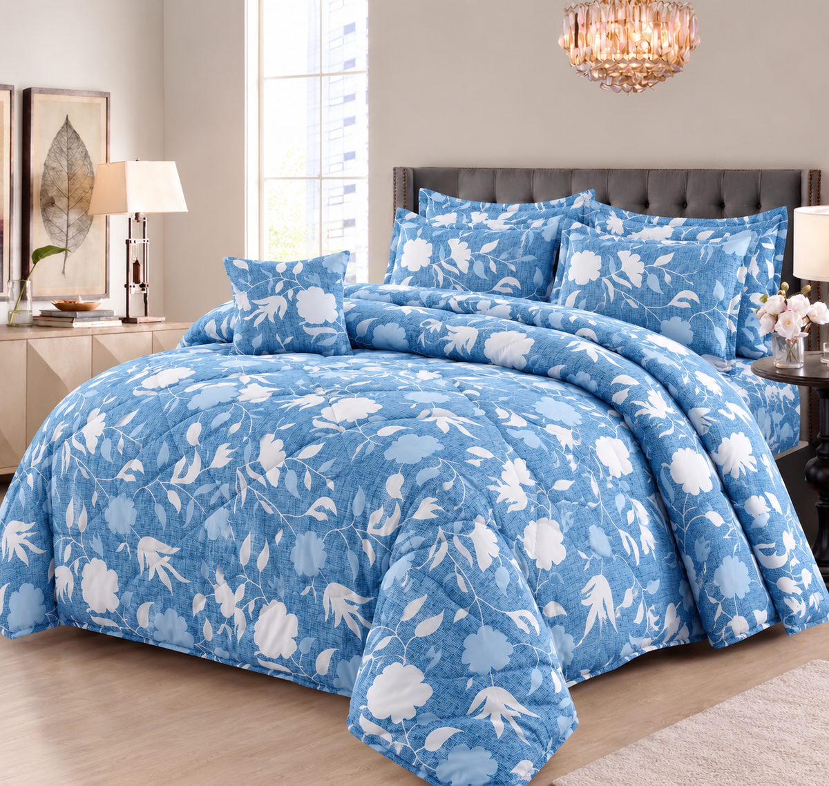 7 pc Winter Razai Set (Heavy Filling)