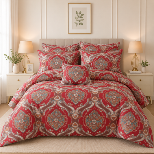 Premium Summer King Size Comforter Set - 7-Piece