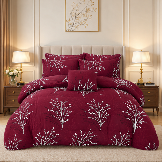 Premium Summer King Size Comforter Set - 7-Piece