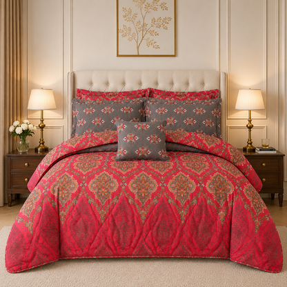 Premium Summer King Size Comforter Set - 7-Piece
