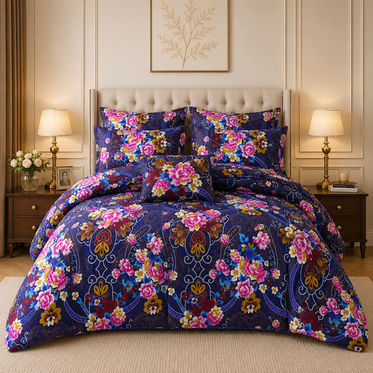 Premium Summer King Size Comforter Set - 7-Piece