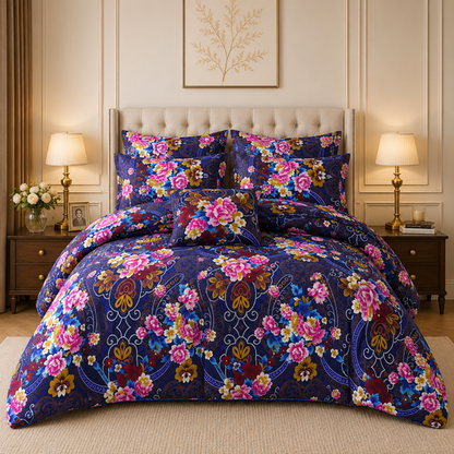 Premium Summer King Size Comforter Set - 7-Piece