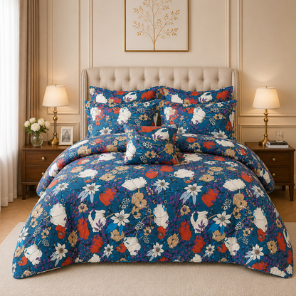 Premium Summer King Size Comforter Set - 7-Piece