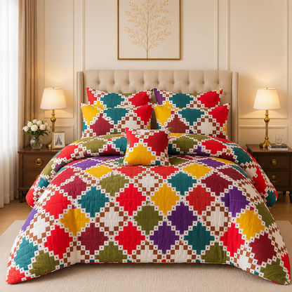 Premium Summer King Size Comforter Set - 7-Piece