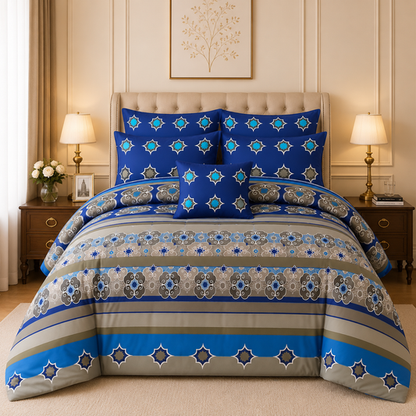 Premium Summer King Size Comforter Set - 7-Piece