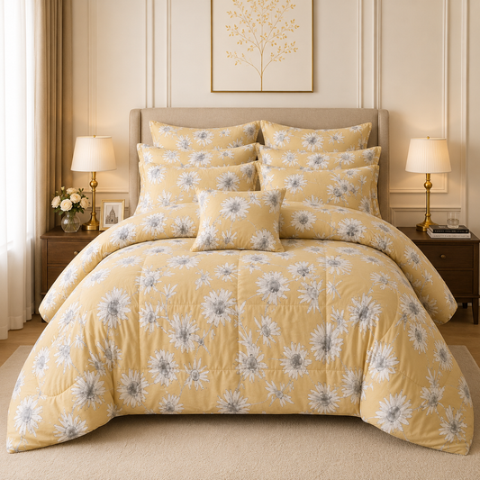 Premium Summer King Size Comforter Set - 7-Piece