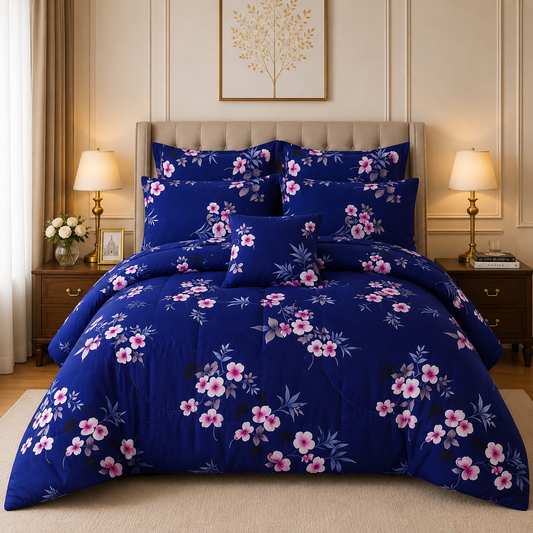 Premium Summer King Size Comforter Set - 7-Piece