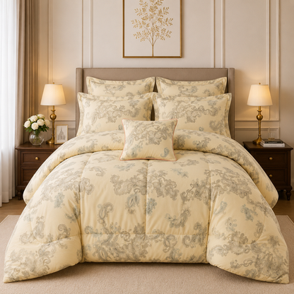 Premium Summer King Size Comforter Set - 7-Piece