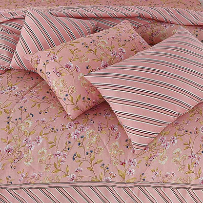 Premium Summer King Size Soft Cotton Comforter Set - 7-Piece