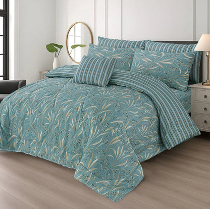 Premium Summer King Size Comforter Set - 7-Piece