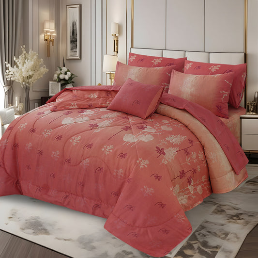 Premium Summer King Size Comforter Set - 7-Piece