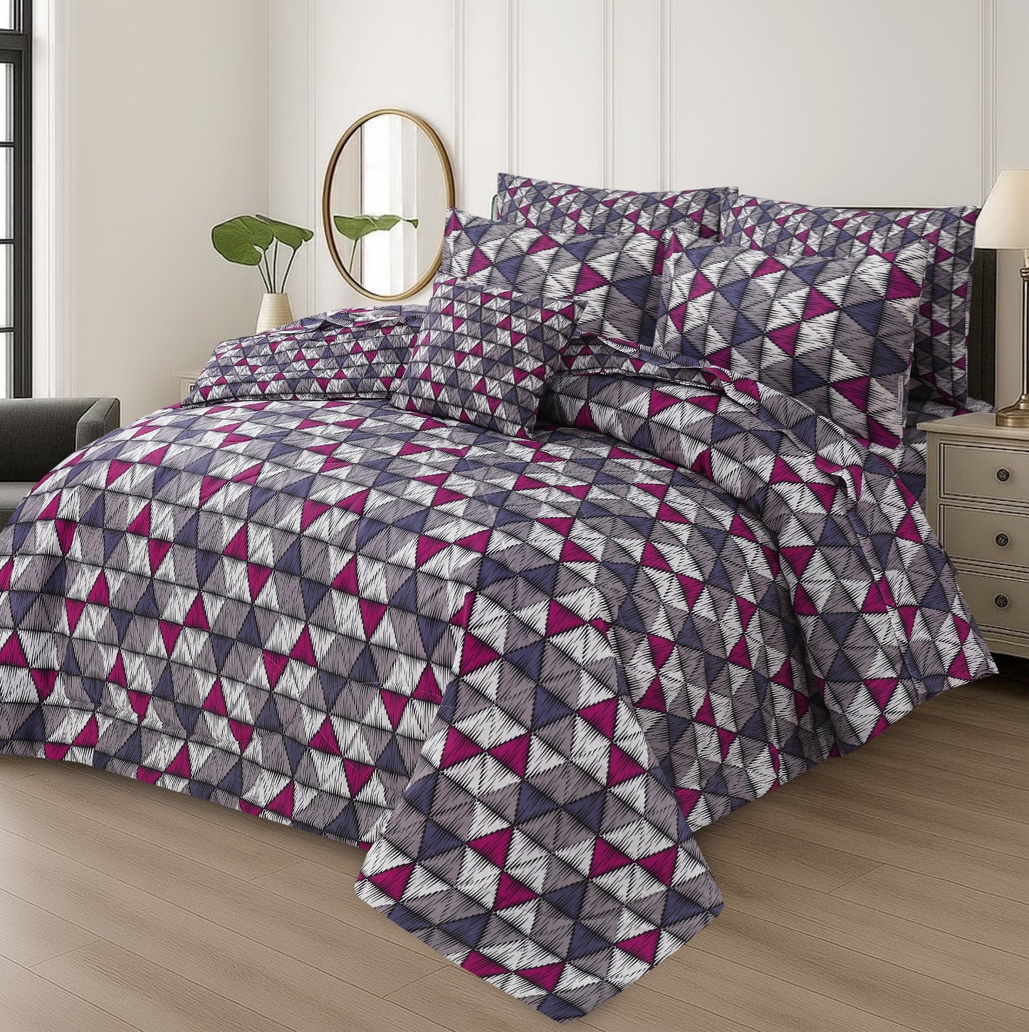 Premium Summer King Size Comforter Set - 7-Piece