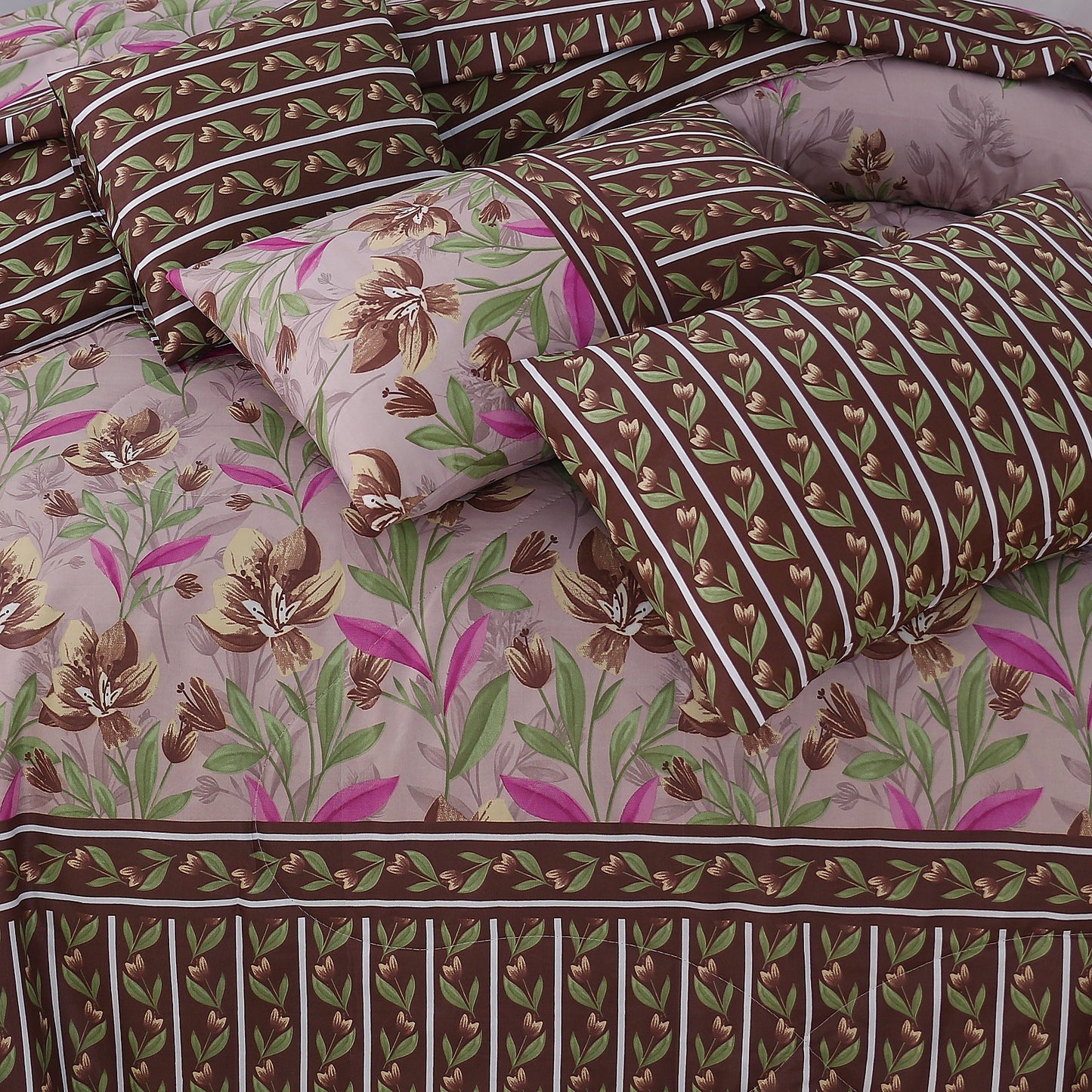 PREMIUM SUMMER KING SIZE COMFORTER SET - 7-PIECE