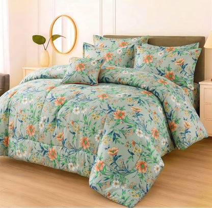 Premium Summer King Size Comforter Set - 7-Piece