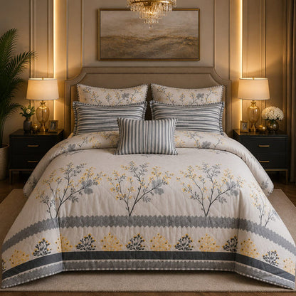 Premium Summer King Size Comforter Set - 7-Piece