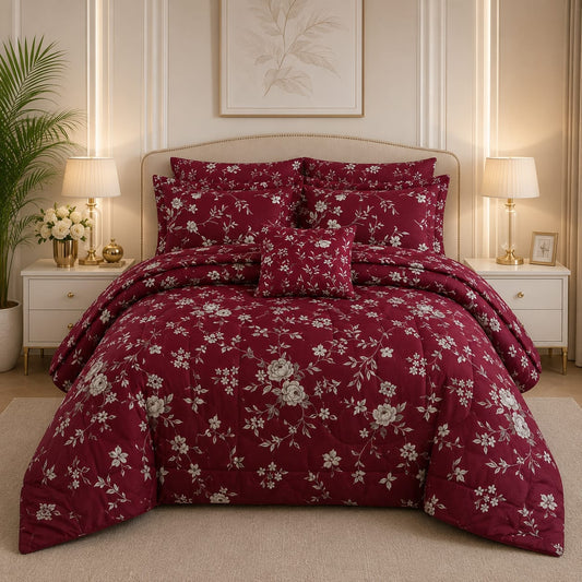 Premium Summer King Size Comforter Set - 7-Piece