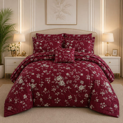 Premium Summer King Size Comforter Set - 7-Piece