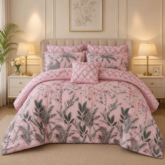Premium Summer King Size Comforter Set - 7-Piece