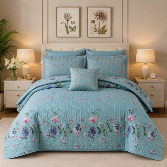 Premium Summer King Size Comforter Set - 7-Piece