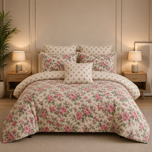Premium Summer King Size Comforter Set - 7-Piece