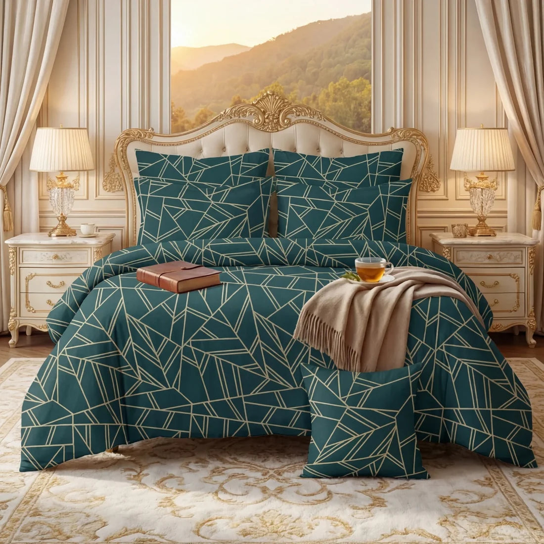 Premium Summer King Size Comforter Set - 7-Piece