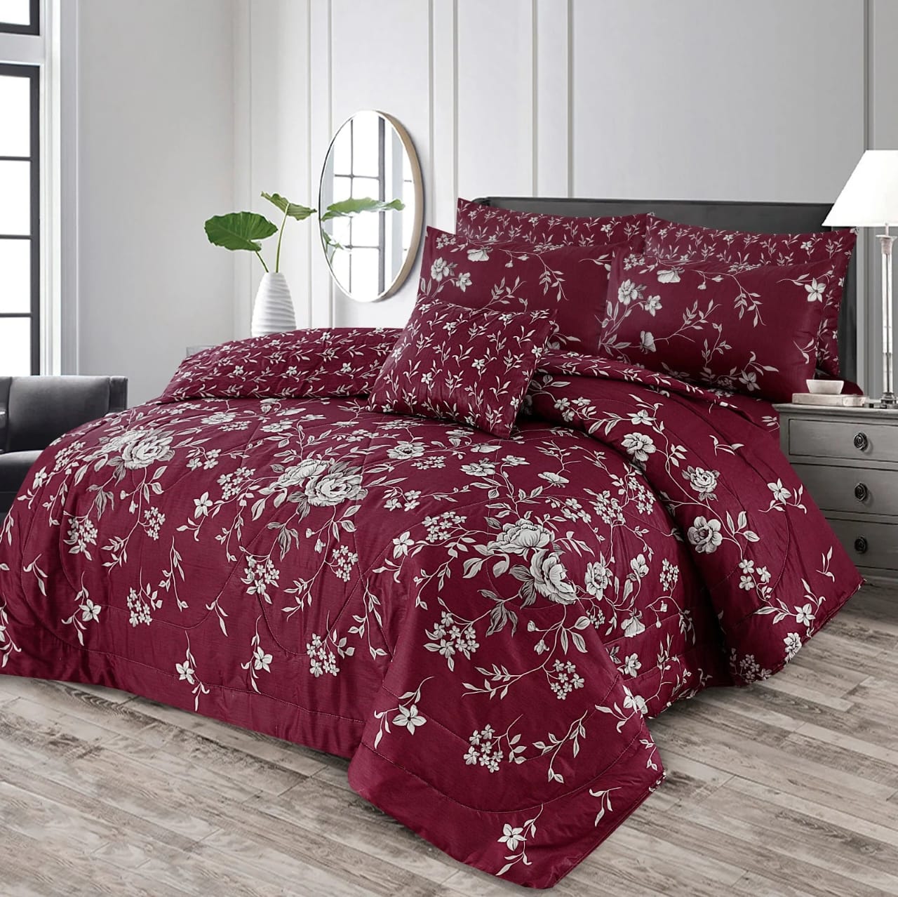 Premium Summer King Size Comforter Set - 7-Piece
