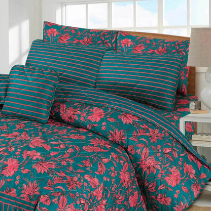 Premium Summer King Size Comforter Set - 7-Piece