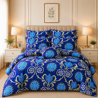 Premium Summer King Size Comforter Set - 7-Piece