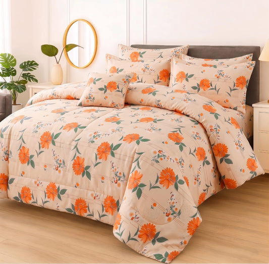 Premium Summer King Size Comforter Set - 7-Piece