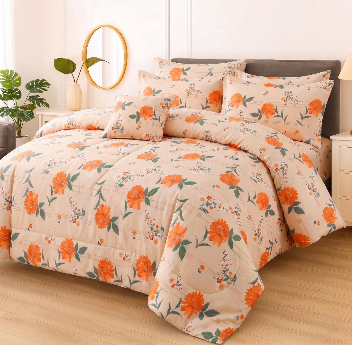 7 pc Winter Razai Set (Heavy Filling)