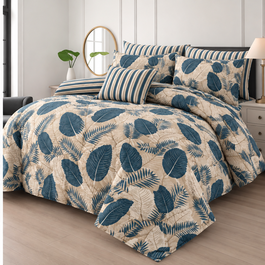 7 pc Winter Razai Set (Heavy Filling)