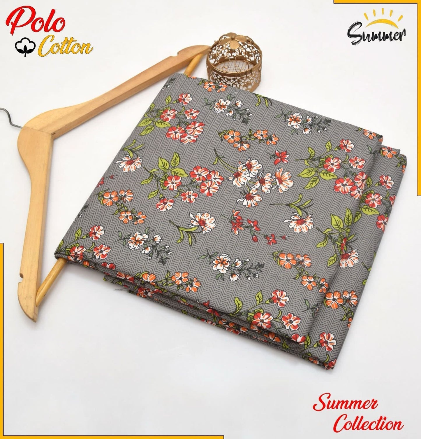 2 Piece – Cotton Digital Print Suit ( Design J-38)